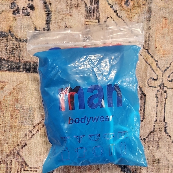 Men's Red and Blue Swim Briefs - Picture 8 of 8